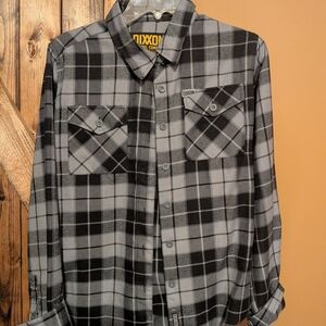 DIXXON Charcoal and Black Checkered Shirt